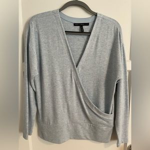 WHBM Long Sleeved Cozy Tunic with Front Wrap